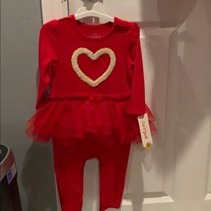 Baby girl heart onesie